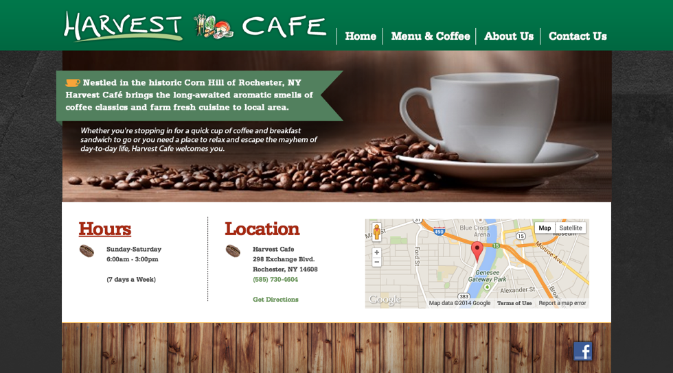 Scrappbox Rochester Web Design and Development - Harvest Cafe
